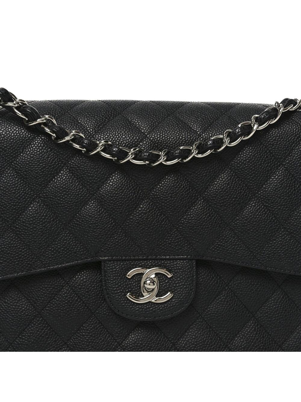 Chanel Caviar Quilted Jumbo Double Flap #279416C75B - Picture 8 of 11